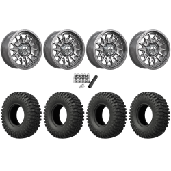 EFX MotoCrusher 37x10-18 Tires on MSA M55 Commander Platinum Machined Wheels