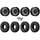 EFX MotoCrusher 40x10-18 Tires on MSA M55 Commander Gloss Black Milled Wheels