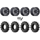 EFX Motohavok 28x8.5-14 Tires on MSA M49 Creed Matte Black & Machined Wheels