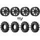 EFX Motohavok 32x8.5-18 Tires on MSA M54 Spark Gloss Black Milled Wheels