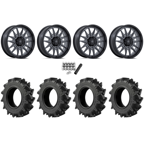 EFX Motohavok 35x8.5-22 Tires on MSA M55 Commander Matte Gunmetal Wheels