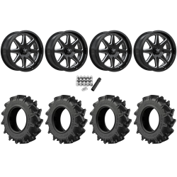 EFX Motohavok 34x8.5-18 Tires on MSA M54 Spark Gloss Black Milled Wheels