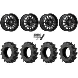 EFX Motohavok 34x8.5-18 Tires on MSA M55 Commander Gloss Black Milled Wheels