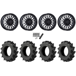 EFX Motohavok 45x10-24 Tires on MSA M50 Clubber Gloss Black Wheels