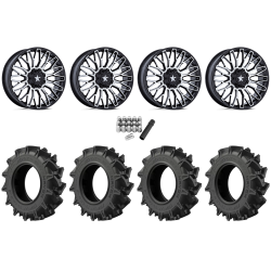 EFX Motohavok 45x10-24 Tires on MSA M50 Clubber Machined Wheels