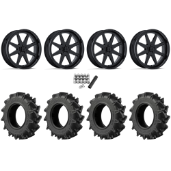 EFX Motohavok 45x10-24 Tires on MSA M54 Spark Gloss Black Wheels