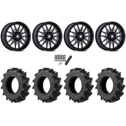 EFX Motohavok 45x10-24 Tires on MSA M55 Commander Gloss Black Milled Wheels