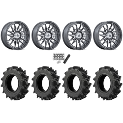 EFX Motohavok 45x10-24 Tires on MSA M55 Commander Platinum Machined Wheels