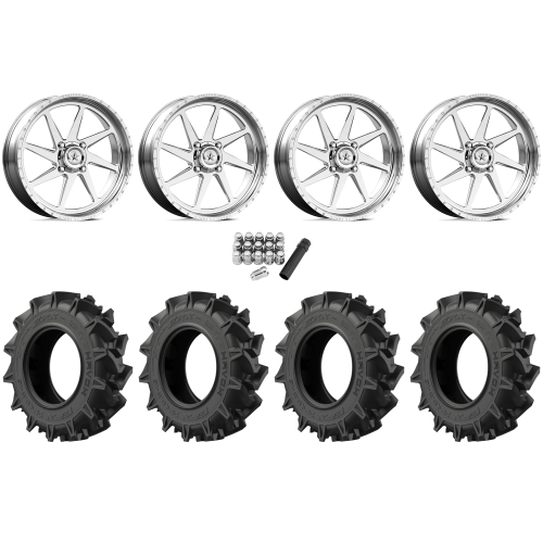 EFX Motohavok 33x8.5-20 Tires on American Force K04 Camino Polished Forged Wheels