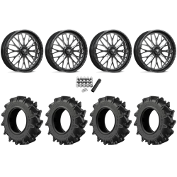 EFX Motohavok 35x8.5-22 Tires on American Force K13 Invader Black Forged Wheels