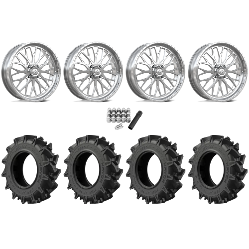 EFX Motohavok 35x8.5-22 Tires on American Force K13 Invader Polished Forged Wheels