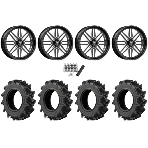 EFX Motohavok 33x8.5-20 Tires on American Force K01 Summit Black Forged Wheels