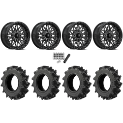 EFX Motohavok 32x8.5-18 Tires on MSA M53 Bolo Gloss Black Milled Beadlock