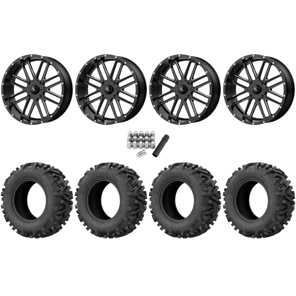 EFX MotoMTC 32x10-18 Tires on MSA M35 Bandit Wheels, complete kit