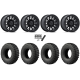 EFX MotoRally 28x10-15 Tires on Fuel Cycle Matte Black Wheels