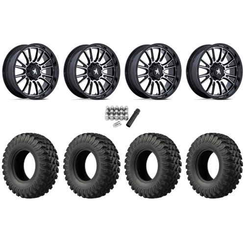 EFX MotoRally 28x10-15 Tires on MSA M51 Thunderlips Machined Wheels