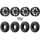 EFX MotoRally 35x10-18 Tires on MSA M54 Spark Gloss Black Milled Wheels