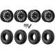 EFX MotoRally 37x10-18 Tires on MSA M55 Commander Gloss Black Milled Wheels