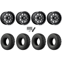 EFX MotoRally 30x10-16 Tires on Fuel Maverick Matte Black Milled Wheels