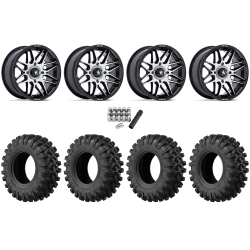 EFX MotoRavage XL 32x10-15 (8ply) Radial Tires on MSA M52 Radar Machined Wheels