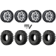 EFX MotoRavage XL 37x10-15 (8ply) Radial Tires on MSA M52 Radar Machined Wheels