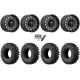 EFX MotoRavage XL 37x10-15 (8ply) Radial Tires on MSA M55 Commander Matte Gunmetal Wheels