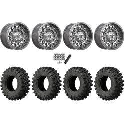 EFX MotoRavage XL 37x10-15 (8ply) Radial Tires on MSA M55 Commander Platinum Machined Wheels