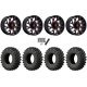 EFX MotoRavage XL 40x10-18 Tires on Fuel Runner Candy Red Wheels