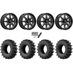 EFX MotoSlayer 32x9.5-18 Tires on MSA M54 Spark Gloss Black Milled Wheels
