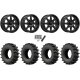 EFX MotoSlayer 32x9.5-18 Tires on MSA M54 Spark Gloss Black Wheels