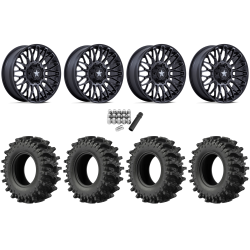 EFX MotoSlayer 33x9.5-20 Tires on MSA M50 Clubber Matte Black DDT Wheels