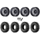 EFX MotoSlayer 33x9.5-20 Tires on MSA M50 Clubber Matte Black DDT Wheels