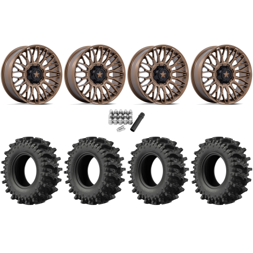EFX MotoSlayer 33x9.5-20 Tires on MSA M50 Clubber Matte Bronze Wheels