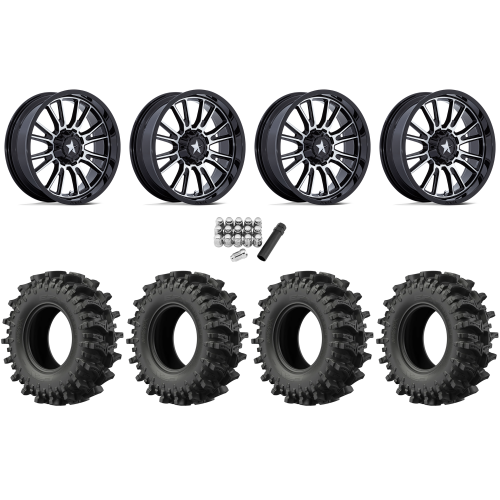 EFX MotoSlayer 33x9.5-20 Tires on MSA M51 Thunderlips Machined Wheels