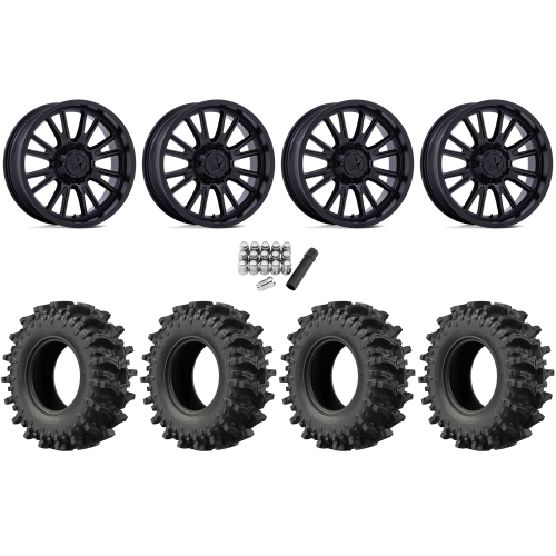 EFX MotoSlayer 33x9.5-22 Tires on MSA M51 Thunderlips Matte Black Wheels