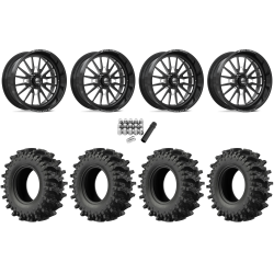 EFX MotoSlayer 45x10.5-24 Tires on MSA Breakout Gloss Black Milled (24x10) Forged Wheels