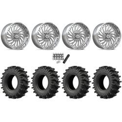 EFX MotoSlayer 45x10.5-24 Tires on MSA Coil Polished (24x10) Forged Wheels
