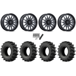 EFX MotoSlayer 50x10.5-24 Tires on MSA M55 Commander Matte Gunmetal Wheels