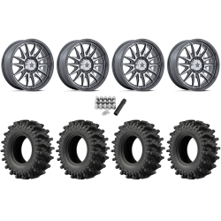 EFX MotoSlayer 45x10.5-24 Tires on MSA M55 Commander Platinum Machined Wheels