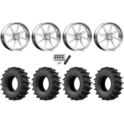 EFX MotoSlayer 33x9.5-20 Tires on American Force K04 Camino Polished Forged Wheels