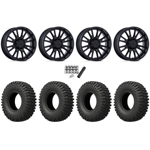EFX MotoCrusher 32x10-15 Tires on MSA M51 Thunderlips Matte Black Wheels
