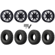 EFX MotoCrusher 32x10-15 Tires on MSA M51 Thunderlips Matte Black Wheels