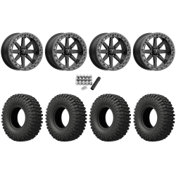 EFX MotoCrusher 37x10-15 Tires on MSA M31 Lok2 Satin Black Beadlock Wheels