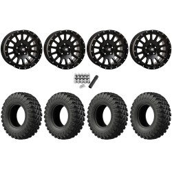 EFX MotoRally 32x10-15 Tires on High Lifter HL25 Gloss Black Wheels