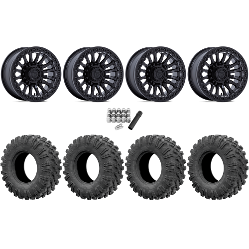 EFX MotoRavage 32x10-15 (8ply) Radial Tires on Fuel Rincon Blackout Beadlock Wheels