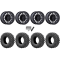 EFX MotoRavage 30x10-15 (8ply) Radial Tires on Fuel Rincon Blackout Beadlock Wheels
