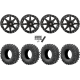 EFX MotoRavage 30x10-15 (8ply) Radial Tires on High Lifter HL10 Gloss Black Wheels