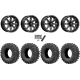 EFX MotoRavage 30x10-15 (8ply) Radial Tires on MSA M41 Boxer Gloss Black Milled Wheels