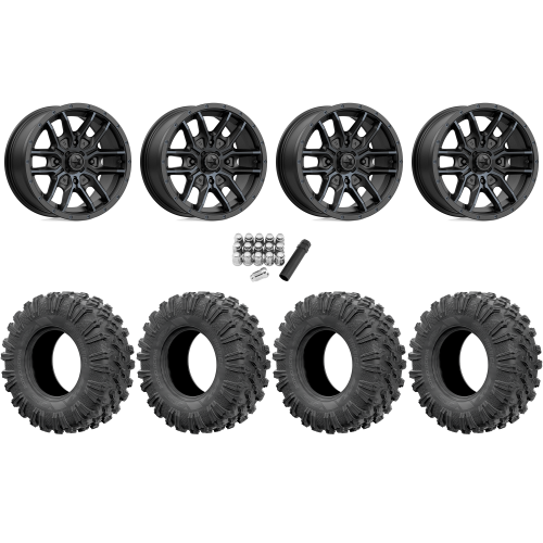 EFX MotoRavage 30x10-15 (8ply) Radial Tires on MSA M43 Fang Titanium Tint Wheels
