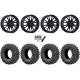 EFX MotoRavage 32x10-15 (8ply) Radial Tires on MSA M51 Thunderlips Matte Black Wheels